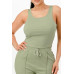 Ribbed Tank Top And Pant Set
