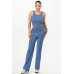 Ribbed Tank Top And Pant Set