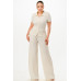 Textured Polo Top And Pants Set