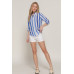 Long Slv Wide Stripe Woven Shirt