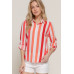 Long Slv Wide Stripe Woven Shirt