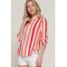 Long Slv Wide Stripe Woven Shirt