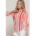Long Slv Wide Stripe Woven Shirt