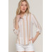 Long Slv Wide Stripe Woven Shirt