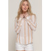 Long Slv Wide Stripe Woven Shirt