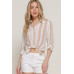 Long Slv Wide Stripe Woven Shirt