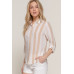 Long Slv Wide Stripe Woven Shirt