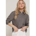 Long Sleeve Linen Blend Shirt
