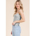 Pointelle W/lace Detail Cami Top