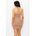 Glittered Tie Top & Ruching Skirts Set