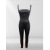 Faux Leather Jumpsuit
