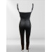 Faux Leather Jumpsuit