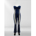 Lace Up Detail Denim Jumpsuit