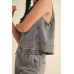 Mineral Wash Sleeveless Top