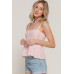 Flower Trim Detail Pointelle Spring Sweater