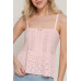 Flower Trim Detail Pointelle Spring Sweater