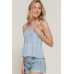 Flower Trim Detail Pointelle Spring Sweater