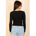 Square Neck Long Sleeve Top