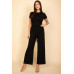 Relaxed Fit Top And Wide-leg Pants Set