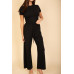 Relaxed Fit Top And Wide-leg Pants Set