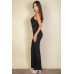 Solid Sleeveless Wide Leg Jumpsuit