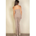 Solid Sleeveless Wide Leg Jumpsuit