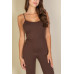 Solid Sleeveless Wide Leg Jumpsuit