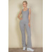 Solid Flare Leg Sports Jumpsuit