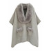 Faux Fur Collar Kimono
