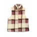 Plaid Faux Fur Vest