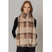 Plaid Faux Fur Vest