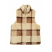 Plaid Faux Fur Vest