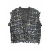 Plaid Tweed Vest
