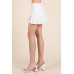 Thick Banded Tie Detail Ballon Mini Skirt