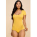 Short Sleeve V-neck Basic Bodysuit