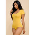Short Sleeve V-neck Basic Bodysuit