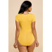 Short Sleeve V-neck Basic Bodysuit