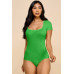 Short Sleeve V-neck Basic Bodysuit