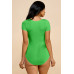 Short Sleeve V-neck Basic Bodysuit