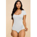 Short Sleeve V-neck Basic Bodysuit