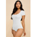 Short Sleeve V-neck Basic Bodysuit