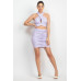 Cross Halter Top & Ruched Skirts Set