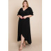 Plus Size Solid Venezia Faux Wrap Maxi Dress