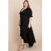 Plus Size Solid Venezia Faux Wrap Maxi Dress