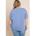 Plus Size Neon Animal Print Contrast Casual Top