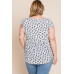 Plus Size Paisley Flutter Sleeves Top