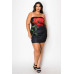 Tube Bodycon Mini Dress With Floral Print Front