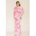 Printed Venesia Tie Waist Mermaid Maxi Dress