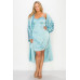 Satin Strap Dress With Self Belt Coat Set