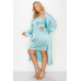 Satin Strap Dress With Self Belt Coat Set